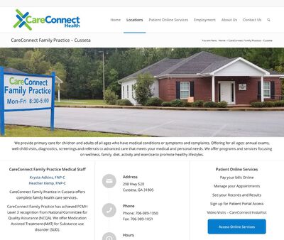 STD Testing at CareConnect Health (Cusseta Family Practice)