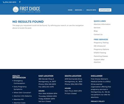 STD Testing at First Choice Women's Medical Center - South