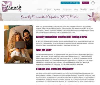 STD Testing at Hannah Pregnancy Resource Center