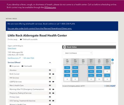 STD Testing at Planned Parenthood - Little Rock Health Center