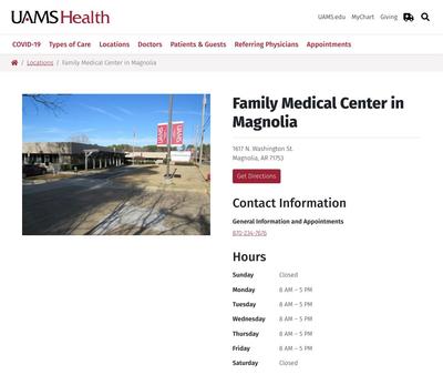 STD Testing at UAMS Health - Family Medical Center in Magnolia