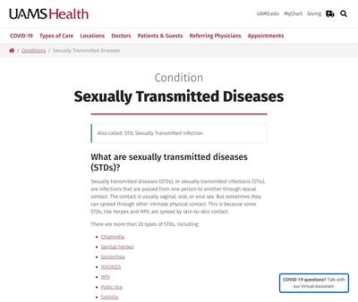 STD Testing at UAMS Health - Infectious Diseases Clinic