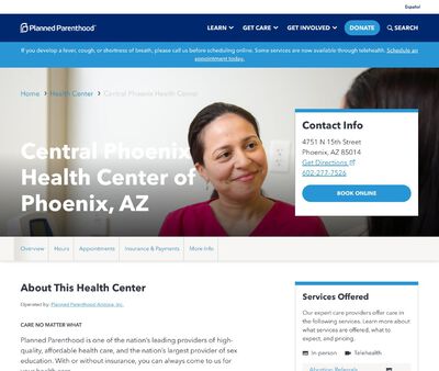 STD Testing at Planned Parenthood- Central Phoenix Health Center