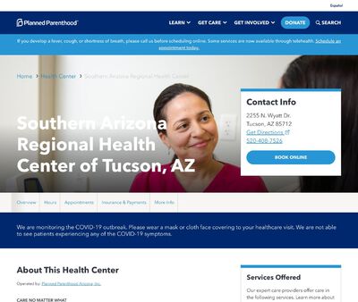 STD Testing at Planned Parenthood - Southern Arizona RegionalHealth Center of Tucson AZ