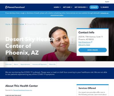 STD Testing at Planned Parenthood - Desert Sky Health Center of Phoenix, AZ