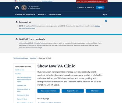 STD Testing at Show Low VA Clinic