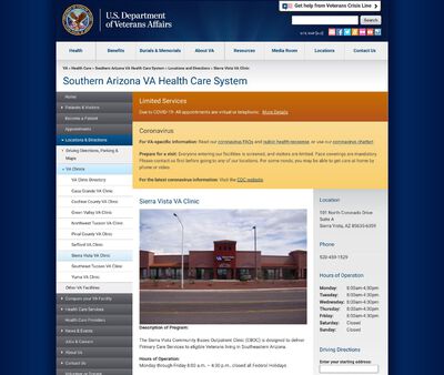 STD Testing at Sierra Vista Community VA Community Based Outpatient Clinic