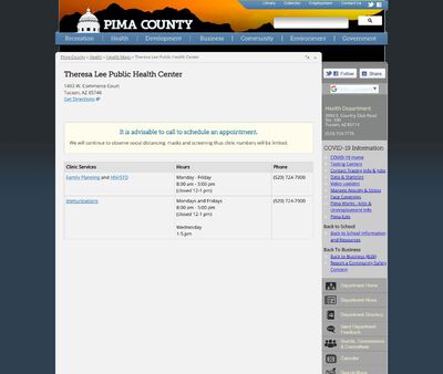 STD Testing at Theresa Lee Public Health Center