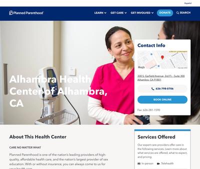 STD Testing at Planned Parenthood - Alhambra Health Center