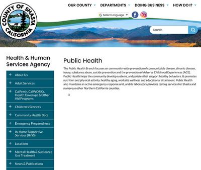 STD Testing at Public Health - Shasta County Health & Human Services Agency