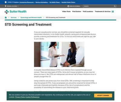 STD Testing at Sutter Auburn Faith Hospital