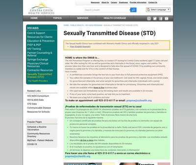 STD Testing at Contra Costa Health Services