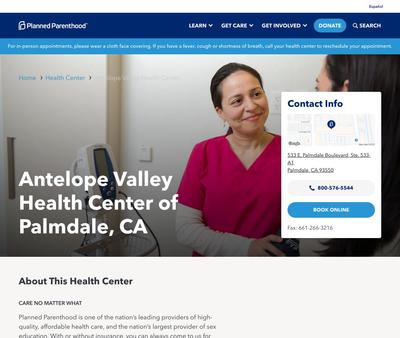 STD Testing at Planned Parenthood - Antelope Valley Health Center of Palmdale, CA