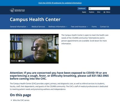 STD Testing at Campus Health Center