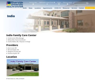 STD Testing at Indio Family Care Center