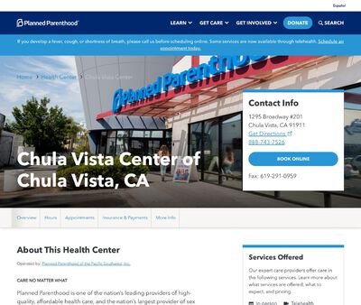 STD Testing at Planned Parenthood Chula Vista