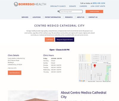STD Testing at Borrego Health (Centro Medico Cathedral City)