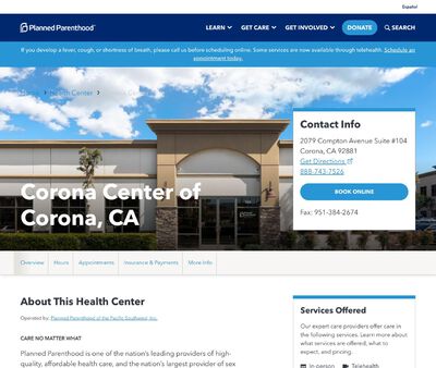 STD Testing at Planned Parenthood - Corona Center