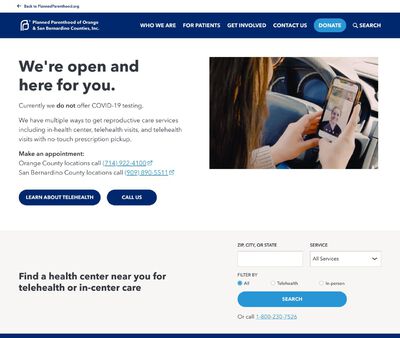 STD Testing at Planned Parenthood of Orange and San Bernardino Counties Incorporated Westminster Health Center