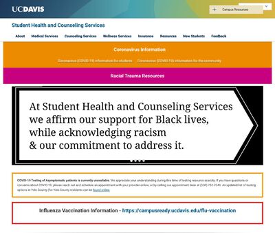 STD Testing at UC Davis Student Health and Counseling Services