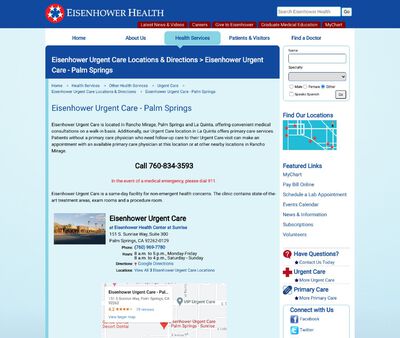 STD Testing at Eisenhower Urgent Care - Palm Springs - Sunrise