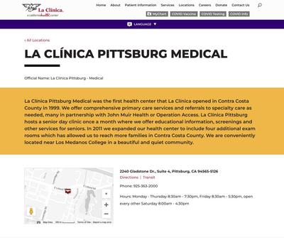 STD Testing at La Clinica Pittsburg Medical