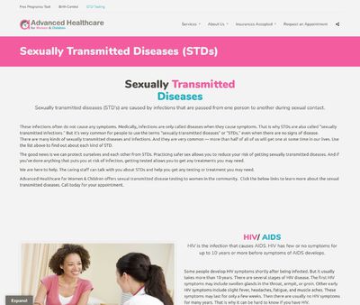 STD Testing at Advanced Healthcare for Women and Children
