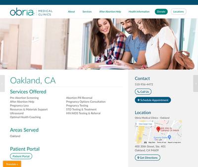 STD Testing at RealOptions Obria Medical Clinics of Oakland