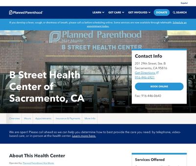 STD Testing at Planned Parenthood B Street Health Center