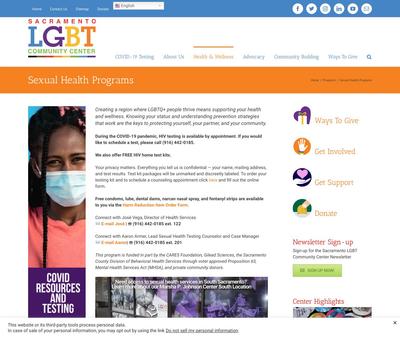 STD Testing at Sacramento LGBT Community Center