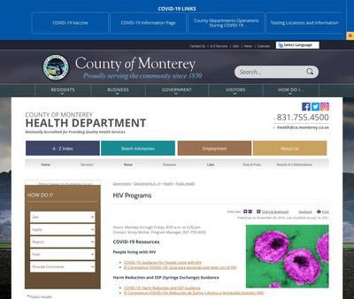 STD Testing at Monterey County Health Department Clinic Services