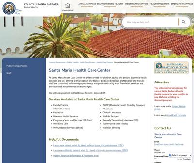 STD Testing at Santa Barbara County Public Health: Santa Maria Health Care Center