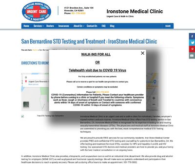 std testing highland ca ironstone medical clinic 1