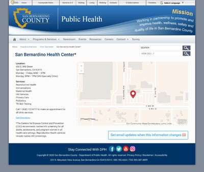 STD Testing at San Bernardino Health Center