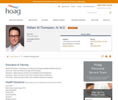 STD Testing at William M Thompson IV MD MA Incorporated