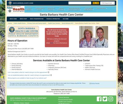 STD Testing at Santa Barbara County Public Health Department- Santa Barbara Health Care Center