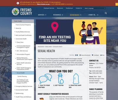 STD Testing at Fresno County Department of Public Health