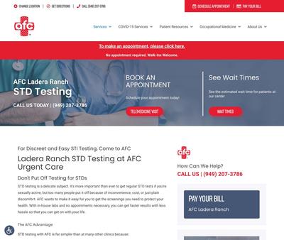 STD Testing at AFCLaderaRanch