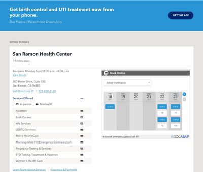 STD Testing at Planned Parenthood – San Ramon Health Center