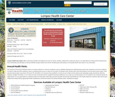 STD Testing at Santa Barbara County Public Health: Lompoc Health Care Center