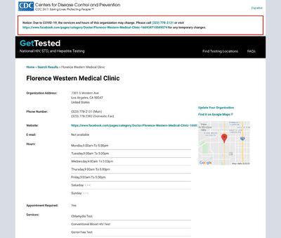 STD Testing at Florence Western Medical Clinic