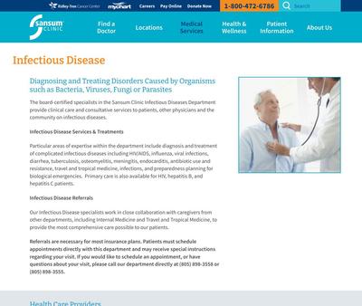STD Testing at Sansum Clinic Pueblo Infectious Diseases
