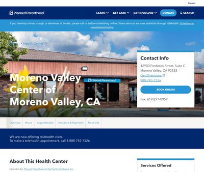 STD Testing at Planned Parenthood - Moreno Valley Health Center