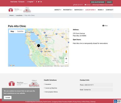 STD Testing at MayView Community Health Center Palo Alto Clinic