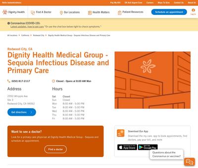 STD Testing at Dignity Health Medical Group –Sequoia Infectious Disease and Primary Care