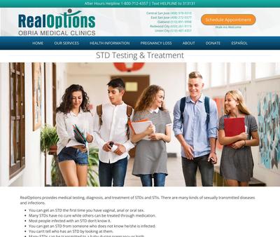 STD Testing at RealOptions Obria Medical Clinics of Redwood City