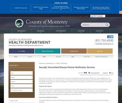 STD Testing at Monterey County Health Department