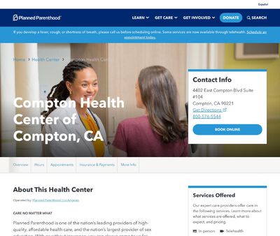 STD Testing at Planned Parenthood - Compton Health Center