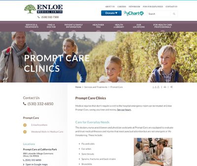 STD Testing at Enloe Prompt Care at California Park