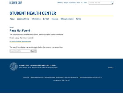 STD Testing at Student Health Center